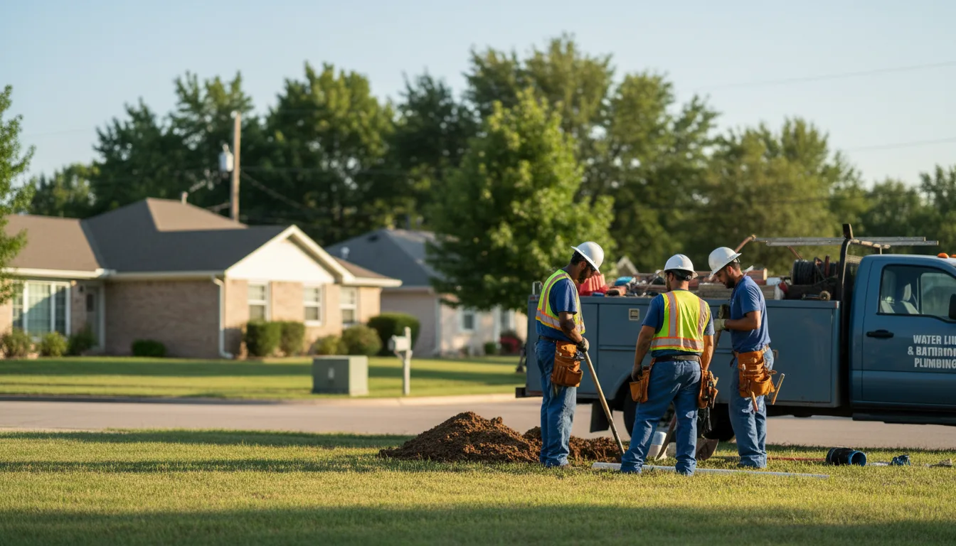 Residential water line and bathroom plumbing service in Mishawaka, IN